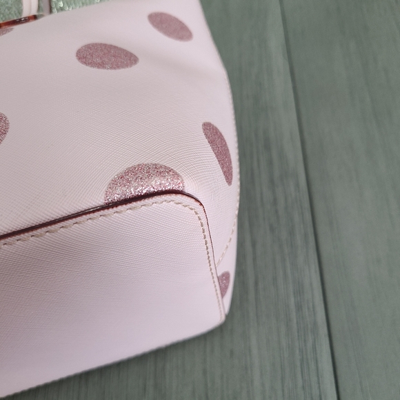 NWT - Kate Spade - Hani, Haven Lane Glitter Pink Polka Dot Tote - Picture 7 of 16